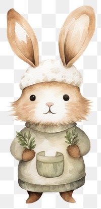 PNG Rabbit chef cartoon rodent mammal. AI generated Image by rawpixel.
