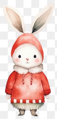 PNG Rabbit costum santa animal cartoon mammal. AI generated Image by rawpixel.