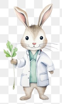 PNG Rabbit doctor animal cartoon mammal. AI generated Image by rawpixel.