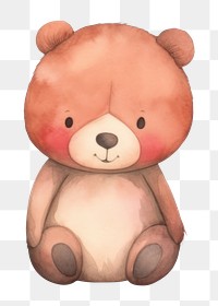 PNG Valentines cartoon cute bear. 