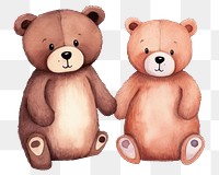 PNG Valentines cartoon cute bear. 