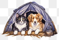 PNG Camping animal dog cartoon. AI generated Image by rawpixel.