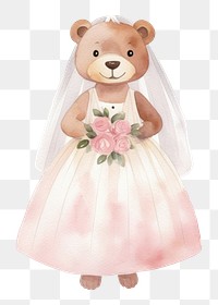 PNG Fashion wedding cartoon dress. 