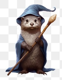PNG Otter witch animal mammal sketch. AI generated Image by rawpixel.
