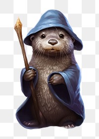 PNG Otter witch drawing mammal animal. 