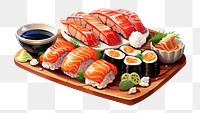 PNG Japanese food sushi rice meal. AI generated Image by rawpixel.