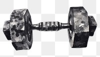 PNG Black dumbbells gym weightlifting bodybuilding. 