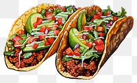 PNG  Mexico tacos food vegetable freshness. AI generated Image by rawpixel.