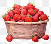 PNG Strawberry basket fruit plant food. 