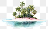 PNG Tropical island outdoors tropics nature. AI generated Image by rawpixel.