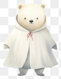 PNG Cute white bear mammal animal toy. 