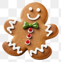 PNG  Christmas cookie gingerbread dessert icing