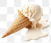 PNG melting vanilla ice cream, transparent background