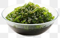 PNG Japanes seaweed salad food bowl white background. AI generated Image by rawpixel.
