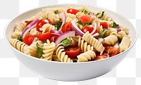 PNG Pasta salad food bowl white background. AI generated Image by rawpixel.