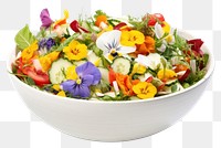 PNG Edible flowers salad bowl plant food. 