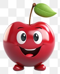 PNG  Cherry cartoon fruit plant. AI generated Image by rawpixel.