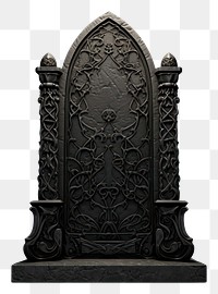 PNG Gothic tombstone black white background