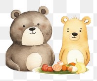 PNG Cute animals cartoon mammal food. 