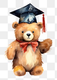 PNG Bear wearing a graduation hat bear toy  