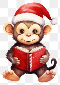 PNG Christmas animal christmas cute book. AI generated Image by rawpixel.
