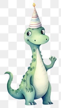 PNG Cute Brachiosaurus animal cartoon party. 