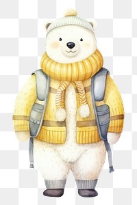 PNG Polar bear representation astronaut headwear. AI generated Image by rawpixel.