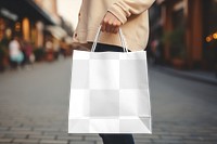 Png shopping bag mockup, transparent design