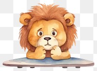 PNG Lion sitting animal cartoon mammal. 