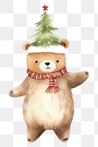 PNG Christmas bear snowman cartoon nature. 