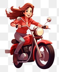 PNG Women charactor riding motorcycle vehicle scooter adult. AI generated Image by rawpixel.