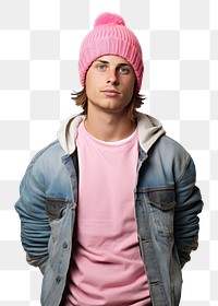 PNG Colorful sweater beanie sweatshirt pink. 