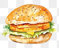 PNG Burger food white background hamburger. AI generated Image by rawpixel.