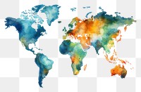 PNG World map splattered. 