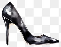 PNG Black high heels footwear fashion shoe. 