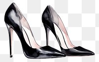 PNG Black high heels footwear fashion shoe. 