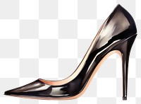 PNG Black high heels footwear fashion shoe. 