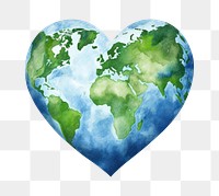 PNG Heart shaped world outdoors blue astronomy. AI generated Image by rawpixel.