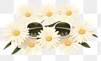 PNG Daisy bouquet daisy sunglasses flower. AI generated Image by rawpixel.