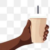 PNG Hand holding takeaway coffee drink cup refreshment. 