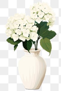 PNG Hydrangea vase flower plant. AI generated Image by rawpixel.
