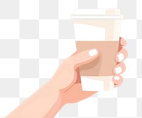 PNG Hand holding coffee cup drink mug refreshment. AI generated Image by rawpixel.