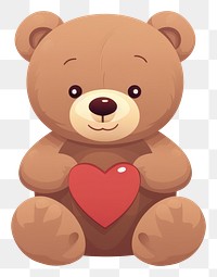 PNG Teddy bear heart toy representation. 