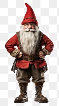 PNG Elf dwarf wearing red hat costume white background celebration