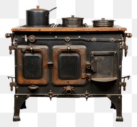 PNG Cooking stove appliance white background history. AI generated Image by rawpixel.