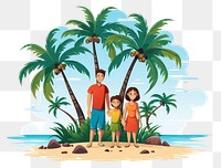 PNG Tropical island family standing vacation outdoors tropics. 