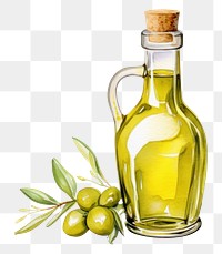 PNG Olive oil bottle food refreshment container. AI generated Image by rawpixel.