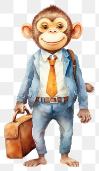 PNG Business monkey portrait animal  