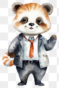 PNG Business panda toy white background representation. 