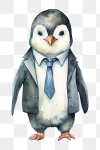 PNG Business penguin animal bird white background. AI generated Image by rawpixel.